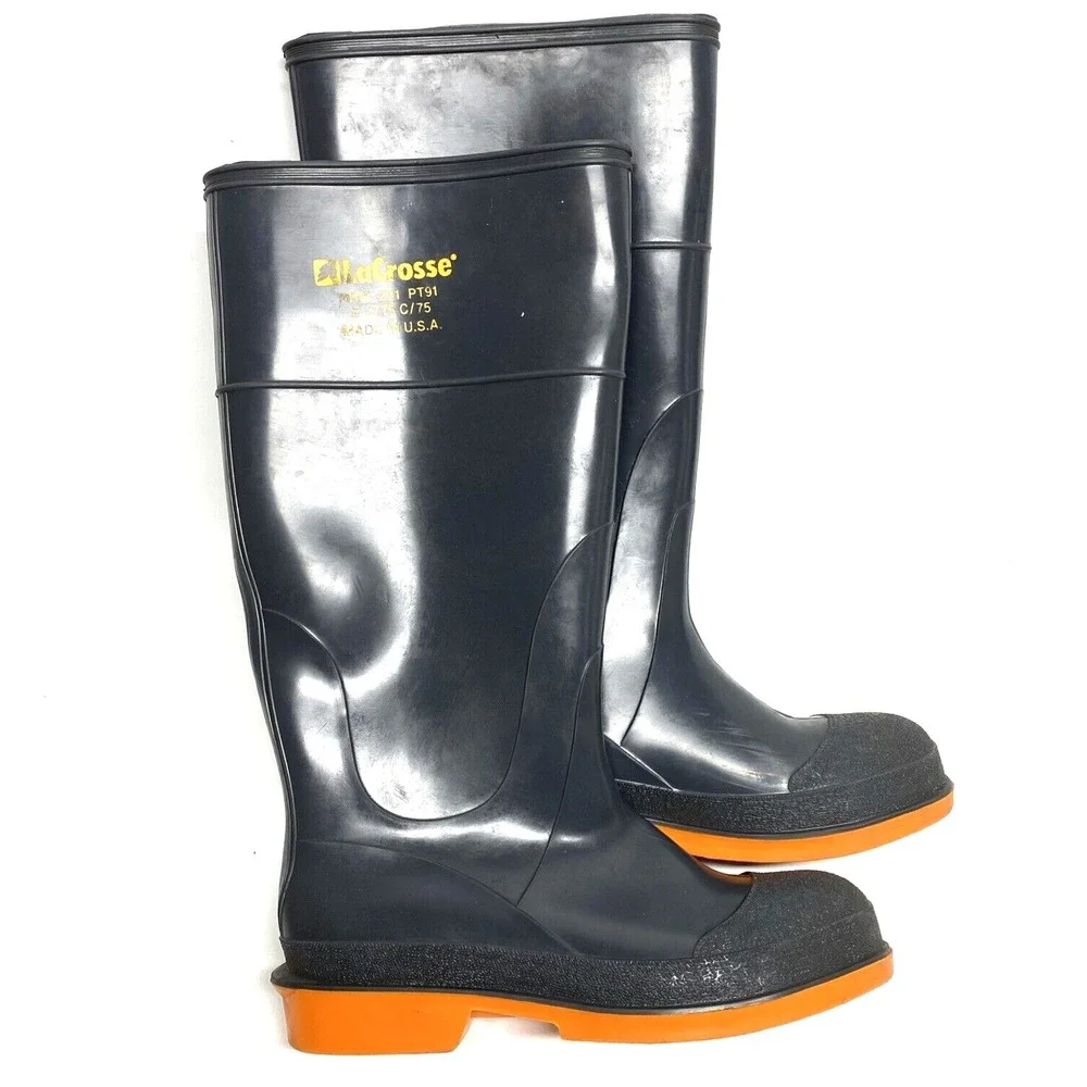 Lacrosse Rubber Boots Steel Toe‎ Safety Work Ansi Z41 PT91 USA Mens Size 5